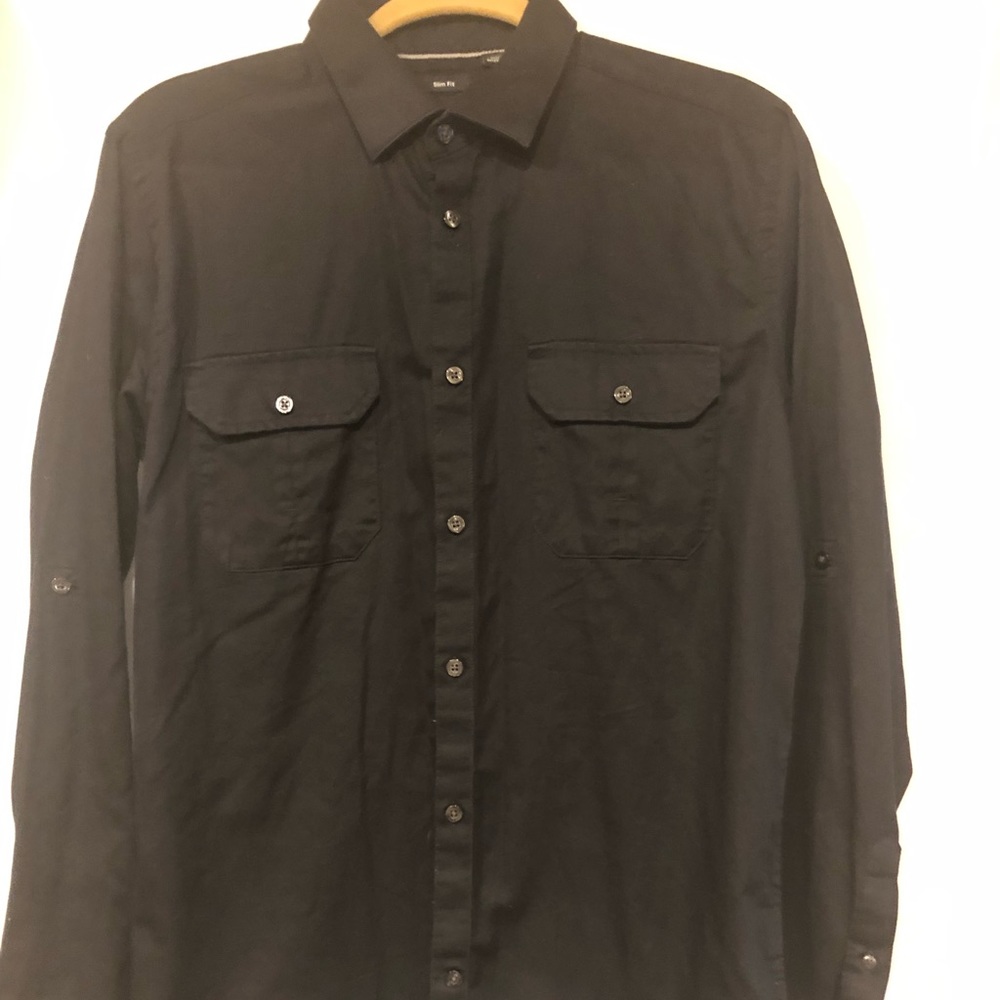 Men’s Black Button Down